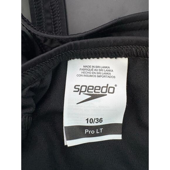 Speedo Pro LT Women's Super Pro One Piece Athletic Swimsuit Black size 8 / 34 - Picture 6 of 8